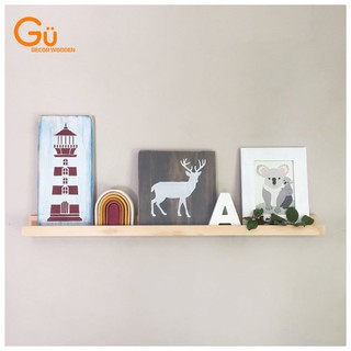 Kệ treo tường,Thanh gỗ đa năng decor trang trí nội thất cho phòng ngủ - Gu Decor Wooden