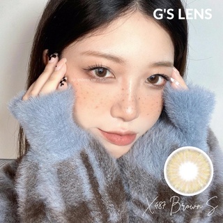 Lens Mắt Kính Áp Tròng NâuTây Giãn Nhẹ Size S 14.2mm Có 0 Đến 6 Độ Cận X487 Brown