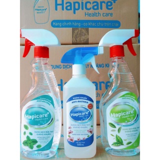 Chai Xịt Khuẩn HapiCare+ Chai lớn (500ml) Dung dịch rửa tay sát khuẩn / Nước khử khuẩn / Nước rửa tay khô