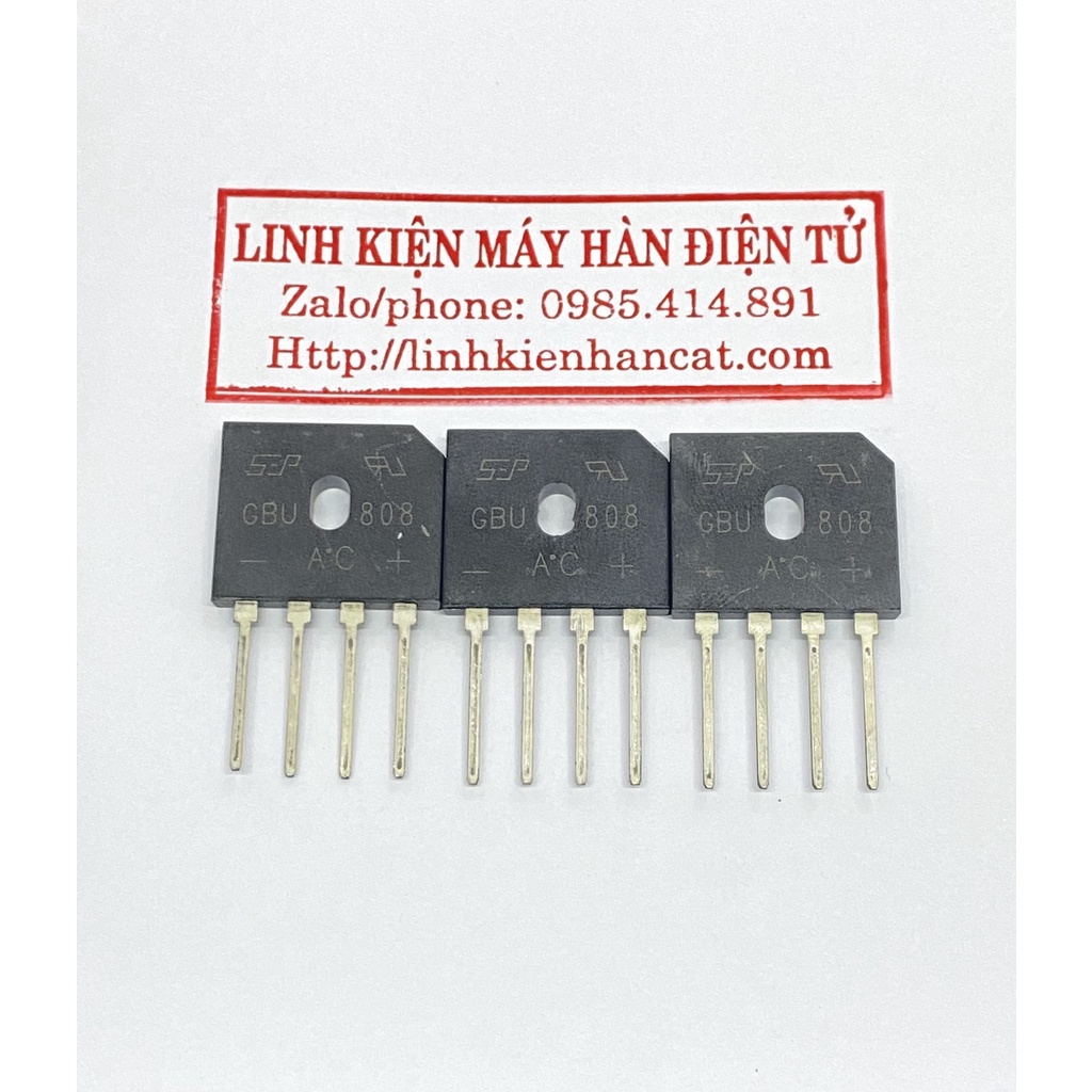 Diot Cầu Dẹp GBU808 ( 8A/800V )