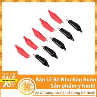 Combo 10 Kẹp Cá Sấu Loại Nhỏ 2.6cm (5 Đỏ - 5 Đen)