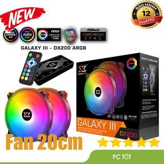 Quạt tản nhiệt XIGMATEK GALAXY III DX200 ARGB( Fan 20cm) (PACK x2, CONTROLLER, POWER HUB)