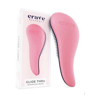 Lược gỡ rối khô ướt dành cho mọi loại tóc bé và mẹ đều thích Crave Naturals Glide Thru Detangling Brush USA