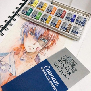SET MÀU NƯỚC WINSOR NEWTON COTMAN/ ART CREATION 12 MÀU [tặng kèm hộp đựng pallete]