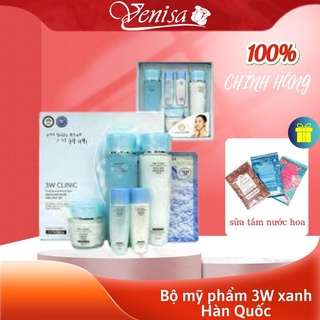 Bộ mỹ phẩm 3W xanh dưỡng ẩm trắng da Korea