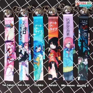 Móc Khóa Dây Chuông Anime (Date A live, Boku no Hero, Naruto, Identity V...)