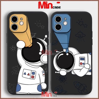 Ốp lưng iPhone Phi hành gia Nasa cạnh viền vuông silicon mềm dẻo cho iphone 6/6s/7/8/X/XS/11/12/13 Pro Plus Max