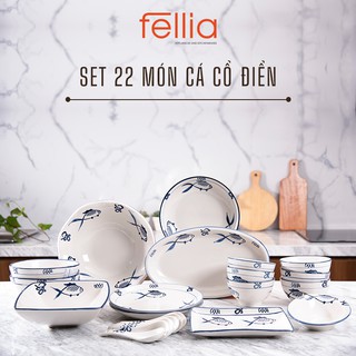 Chén bát hình cá cổ điển Fellia cao cấp giúp bữa ăn thêm phong phú có phân loại