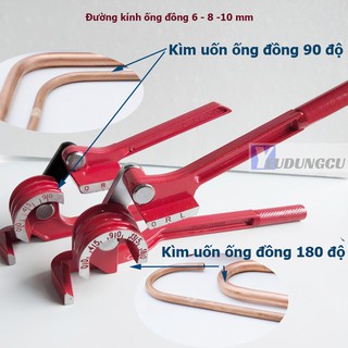 Vam uốn ống đồng điều hòa 6, 8, 10 mm CT369A. Kìm uốn ống cho thợ điện lạnh hòa 3 trong 1