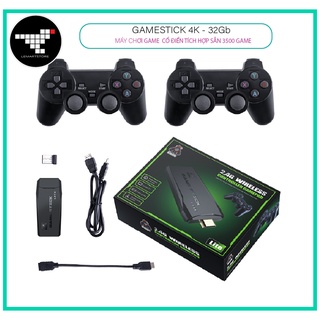Máy chơi game GAMESTICK 4K không dây với 3500 trò chơi Retro cổ điển tích hợp sẵn