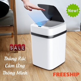 Thùng Rác Mini, Thùng Rác Thông Minh Cảm Biến Tự Động Đóng Mở Nắp, Thiết Kế Sang Trọng LEON OFFICIAL