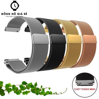 [HOT] Dây đồng hồ thép lưới Milanese KHÓA NAM CHÂM siêu mỏng + TẶNG CHỐT THÔNG MINH