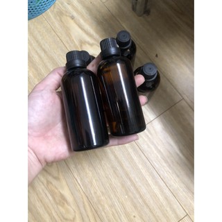 Lọ chiết 100ml màu nâu loại nắp tinh dầu