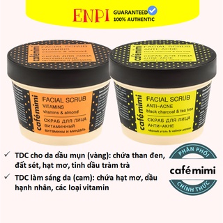 Tẩy da chết Cafe Mimi Facial Scrub cho da mặt sạch sâu, mịn màng