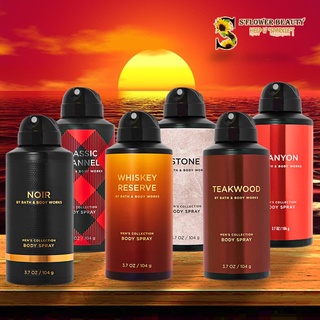 For Men  Xịt Thơm Khử Mùi Lưu Hương Toàn Thân Cho Nam Bath &amp; Body Works Body Spray - NOIR | TEAKWOOD | WHISKEY RESERVE