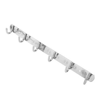 Thanh móc treo quần áo gắn tường 6 móc dài 37cm 8 móc dài 50cm bằng inox