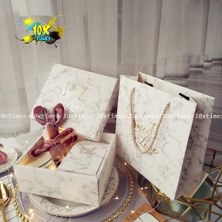 Set hộp túi giấy đựng quà sang trọng sweet love vân  tặng sinh nhật bạn gái bạn trai đối tác, valentine, ngày lễ có quai