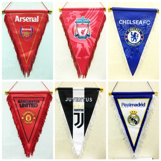 Cờ treo tường câu lạc bộ bóng đá MU Real Barca Juve Arsenal Liverpool Chelsea