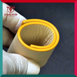 Màu sơn cạnh da màu vàng bò làm đồ da handmade - Da Thuộc Sài Gòn