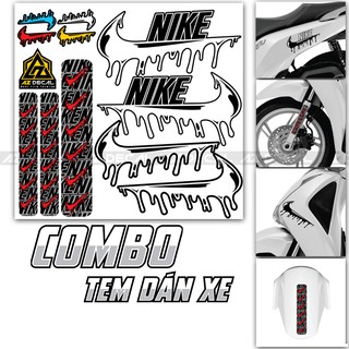 [Mã LIFEAUMAY giảm 10% tối đa 30k đơn 150k] Bộ Tem Dán Xe Nika Dán Xe Máy, Xe Điện | Bộ Tem Dán Đa Vị Trí