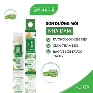 Son Dưỡng Không Màu Nha Đam Tươi Giảm Thâm Môi, Chống Khô Nứt MILAGANICS 4.5g (Cây)