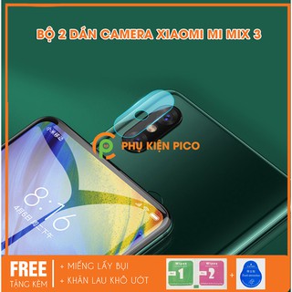 Cường lực camera Xiaomi Mi Mix 3 bộ 2 cái trong suốt độ cứng 9H chống trầy xước, va đập - Dán camera Xiaomi Mi Mix 3