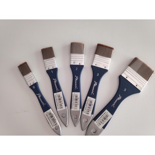 [Lộc's Art Store]Cọ Bản ngang Phoenix 715 Lông chồn (thân xanh) vẽ acrylic, màu nước- (Số 0-6)