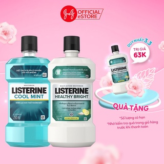 Nước súc miệng Listerine trắng sáng 750ml + Tặng 1 trà xanh 250ml - 101016576