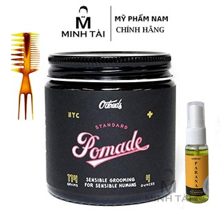 Sáp Vuốt Tóc Nam O’DOUDS Standard Pomade 114gr + Xịt Dưỡng Tóc AZENMAN Parana 20ml + Lược Chải Tóc Texture