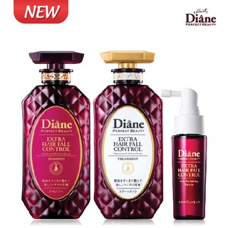 Combo dầu gội xả + tinh chất dưỡng tóc dành cho tóc gãy rụng, nhiều gàu Moist Diane Extra Hair Fall Control 450mlx2