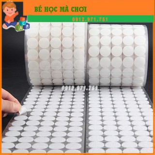 (có loại TRONG SUỐT) combo 1000 Băng Dính Gai  vercloTròn (500 Cặp) Khóa Nhám dính Có Sẵn Keo Dán