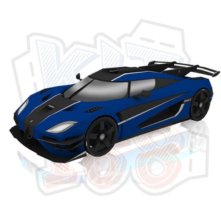 Mô hình giấy Xe Koenigsegg One 1 Poseidon