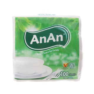 Khăn giấy ăn An An 1 lớp gói 100 tờ