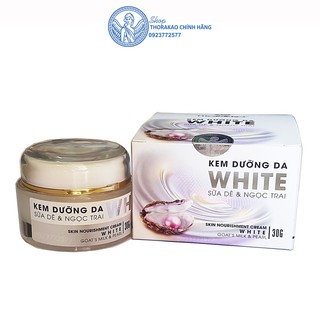 Kem Sữa Dê và Ngọc Trai Thorakao 30g dưỡng trắng da, giảm nhăn giữ ẩm, da săn chắc, min màng