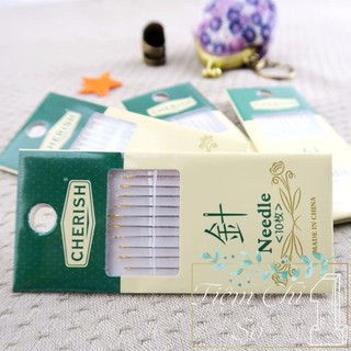 Set 10 Kim Thêu Mạ Vàng Cherish Chuyên Dụng