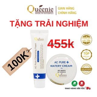 Bộ Mỹ Phẩm Làm Sạch Sâu, Dưỡng Da Mềm Mịn Trắng Hồng Queenie 2 Sản Phẩm [SP Trải Nghiệm]