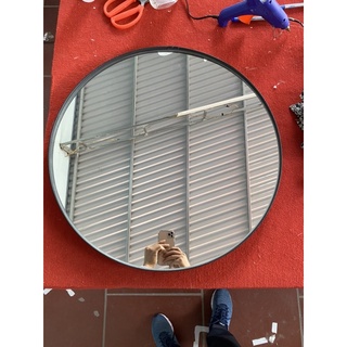 Gương tròn dây da simili size D70,D80