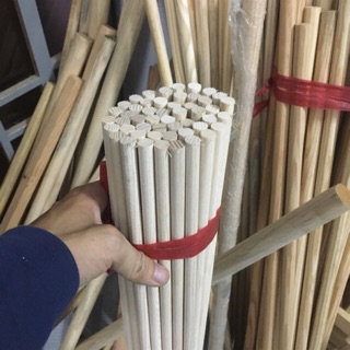 Thanh gỗ tròn đường kính 1cm dài 1m tròn trơn