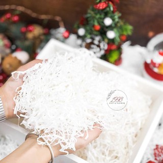50gr giấy rơm lót hộp quà màu trắng - giấy mềm/bông/xốp/hàng loại 1