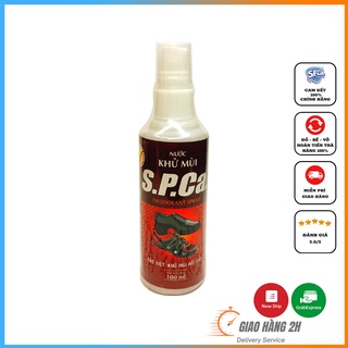 Xịt Khử Mùi Hôi Chân, Hôi Giày SPCa 100ml Giúp Khô Thoáng, Khử Mùi Và Diệt Khuẩn Hương Quế Chính Hãng