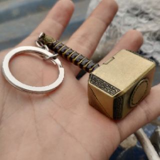 [Mã LIFE0503TOYS giảm 10% đơn 0Đ] Búa thor mô hình móc treo chìa khóa Thor Marvel Figure kim loại Mjonil