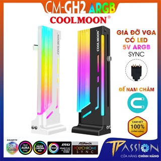 Giá đỡ VGA GPU CoolMoon GH2, dạng đứng, Led ARGB 5V 3Pin - đồng bộ Mainboard hoặc Hub CoolMoon, card màn hình