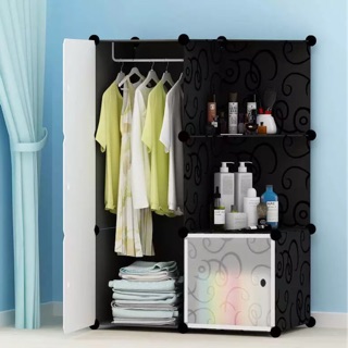 SỈ- TỦ NHỰA LẮP GHÉP 4 Ô VÀ 2 KỆ GÓC ĐỂ ĐỒ ĐA NĂNG. Tặng kèm 1 treo đồ