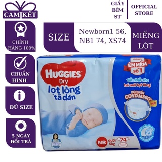 Miếng lót Huggies size NB74 / NB1 56 Bao bọc con từ ngày đầu Mới nhất