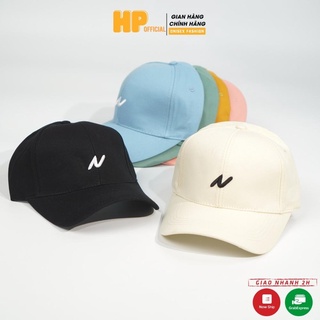 Mũ lưỡi trai ❤️ Nón kết thêu hình chữ N chất kaki cao cấp form unisex nam nữ N23