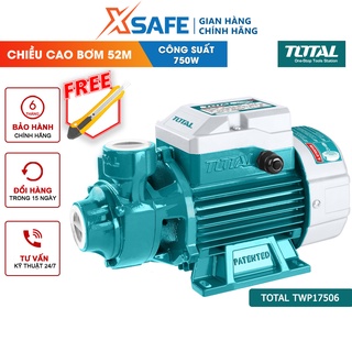 Máy bơm nước TOTAL TWP17506 công suất 750W(1HP), mô tơ dây đồng, chiều dài dây cáp 0.15m - Chính hãng [XSAFE]
