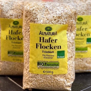 Yến Mạch Hữu Cơ BIO Alnatura Đức Túi 500gr-Nguyên Chất Cán Vừa-Yến Mạch Giảm Cân,Làm Đẹp,Cho Bé Ăn Dặm