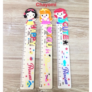Combo 2 cây Thước kẻ kiểu nhựa hình dáng đáng yêu hình công chúa