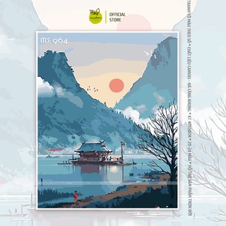 Tranh Tô Màu theo số Phong Cảnh Bình Yên T964