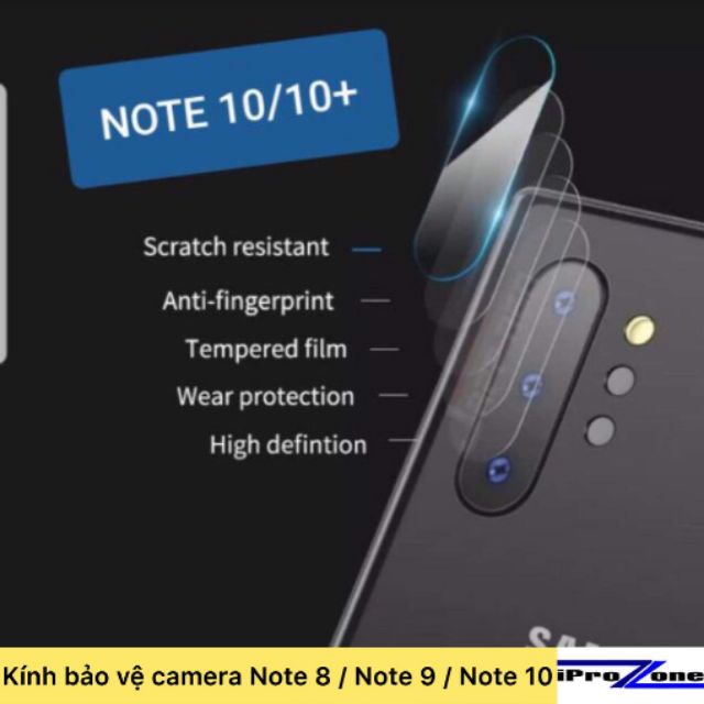 Kính cường lực bảo vệ camera note 8/Note 9/Note 10 / Note 10 Plus